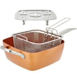 Nuovva Koperen Frituurpan, Met Diepe Zijkanten & Deksel -Thuiskeuken 1200x1200 1702