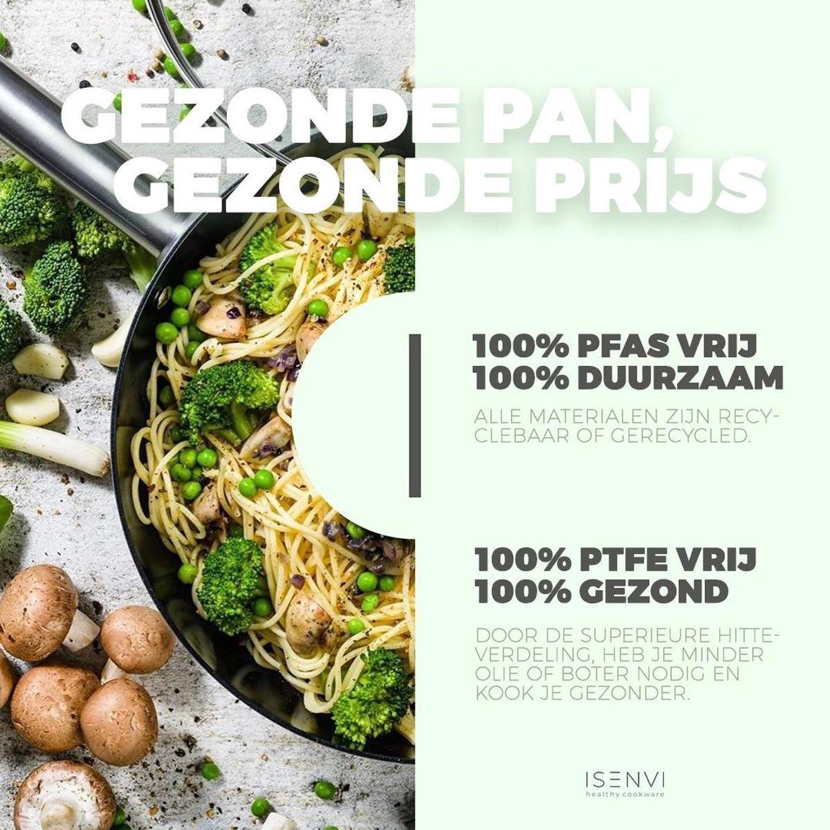 ISENVI Avon Keramische Kookpan 20 CM - Ergo Greep 8 ISENVI Avon Keramische Kookpan 20 CM - Ergo Greep - Afbeelding 6