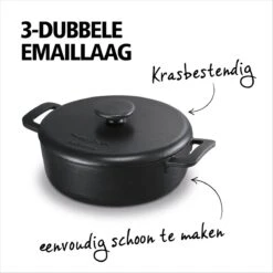 Brabantia The Dutch Braadpan - Matt Black - 28 Cm - Gietijzer -Thuiskeuken 1200x1200 193