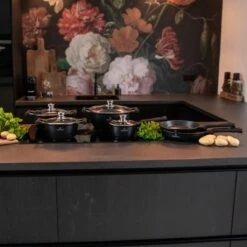Herenthal Inductie Pannenset - Luxe 10-delige Koekenpanset - Voor Alle Warmtebronnen - Met Glazen Deksels En Koudgrepen - Zwart -Thuiskeuken 1200x1200 203
