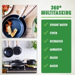 GreenChef Vintage Steelpan 16cm/1.6L - Zwart - Inductie - PFAS-vrij -Thuiskeuken 1200x1200 258