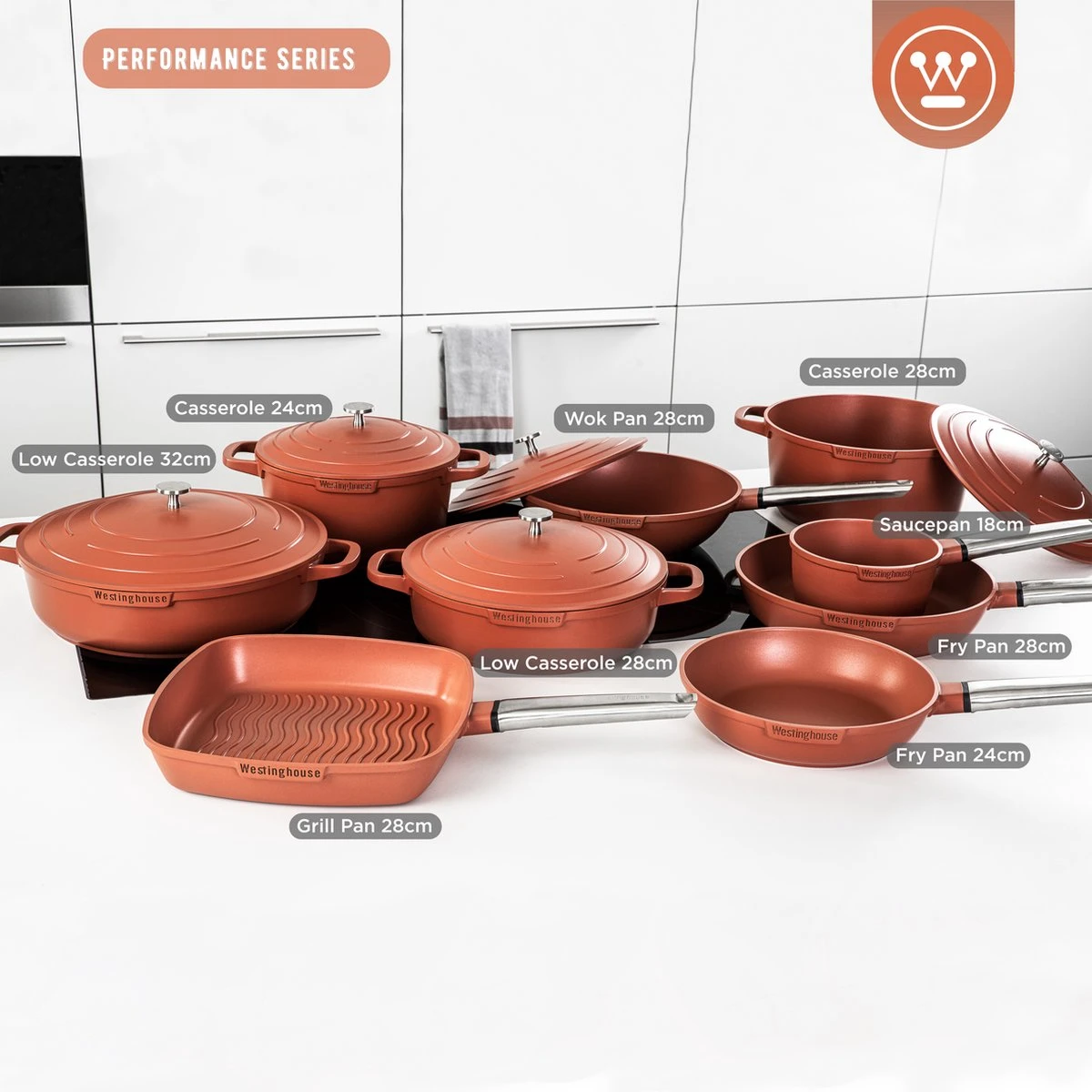 Westinghouse Performance Series - Koekenpan Inductie 28cm - Oven Geschikt - Rood - Geschikt Voor Alle Warmtebronnen 7 Westinghouse Performance Series - Koekenpan Inductie 28cm - Oven Geschikt - Rood - Geschikt Voor Alle Warmtebronnen - Afbeelding 5