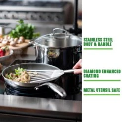 GreenChef Profile Plus Koekenpan 24cm - Zilverkleurig - Inductie - PFAS-vrij -Thuiskeuken 1200x1200 419