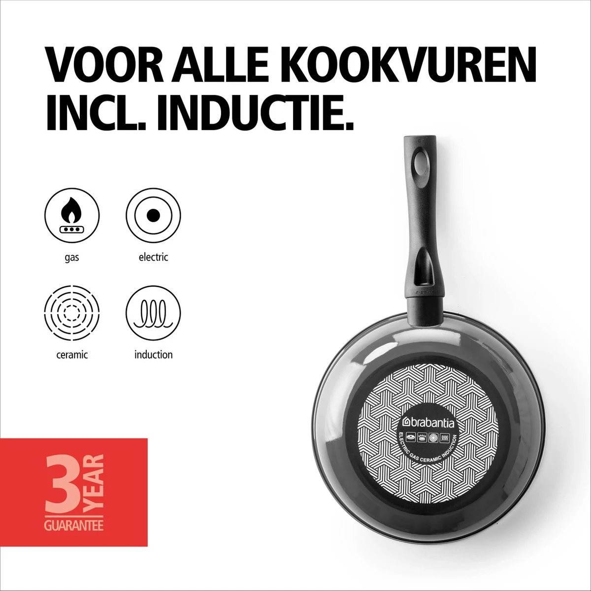 BRABANTIA LIVING Koekenpan - Ø 20 Cm - Antiaanbak - Inductie - Zwart 6 BRABANTIA LIVING Koekenpan - Ø 20 Cm - Antiaanbak - Inductie - Zwart - Afbeelding 4