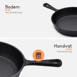 Ocina Gietijzeren Pan – Set Van 3 Stuks – ø25cm, ø19.5cm En ø16cm - Skillet - Koekenpan – Hapjespan – Koekenpan Inductie – Koekenpannenset - Gietijzeren Pan Bbq - Gietijzer - Incl. Receptenboek 14 Ocina Gietijzeren Pan – Set Van 3 Stuks – ø25cm, ø19.5cm En ø16cm - Skillet - Koekenpan – Hapjespan – Koekenpan Inductie – Koekenpannenset - Gietijzeren Pan Bbq - Gietijzer - Incl. Receptenboek -Thuiskeuken 1200x1200 622