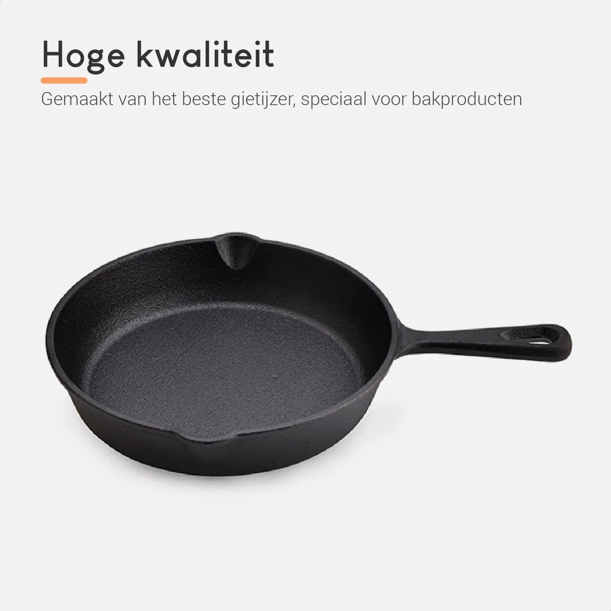 Ocina Gietijzeren Pan – Set Van 3 Stuks – ø25cm, ø19.5cm En ø16cm - Skillet - Koekenpan – Hapjespan – Koekenpan Inductie – Koekenpannenset - Gietijzeren Pan Bbq - Gietijzer - Incl. Receptenboek 7 Ocina Gietijzeren Pan – Set Van 3 Stuks – ø25cm, ø19.5cm En ø16cm - Skillet - Koekenpan – Hapjespan – Koekenpan Inductie – Koekenpannenset - Gietijzeren Pan Bbq - Gietijzer - Incl. Receptenboek - Afbeelding 5
