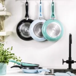 VitaVerde Expert Koekenpannenset Ø 20cm + Ø 24cm + Ø 28cm - Turquoise - Inductie - PFAS-vrij -Thuiskeuken 1200x1200 789