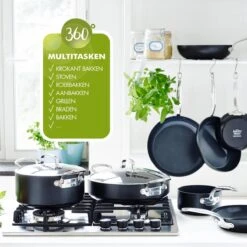 GreenPan Barcelona Infinity Pro Koekenpannenset Ø 24cm + Ø 28cm - Zwart - Inductie - PFAS-vrij -Thuiskeuken 1200x1200 813
