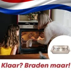YUGN Braadslede Ovenschaal Braadslee Oven - Braadslede Met Rooster Voor Ovengerechten - Roestvrijstaal En 36x27x7CM - Cadeau Tip -Thuiskeuken 1200x1200 836