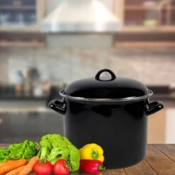 Orange85 Soeppan - Stamppot Pan - Inductie - Zwart - 8 Liter - Staal - Alle Warmtebronnen -Thuiskeuken 1200x1200 842