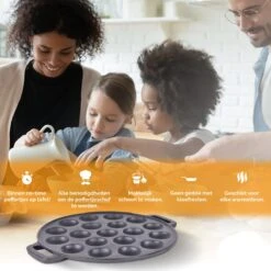 CuisiNoon® Poffertjespan Premium - Complete Poffertjesmaker Set - Inclusief Bakboek -Thuiskeuken 1200x1200 851