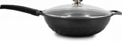 Cheffinger Wokpan Met Deksel - 32cm - Zwart - Pan - Keukenaccessoires -Thuiskeuken 1200x408 3