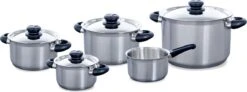 BK Karaat+ Pannenset - 5-delig - RVS – Geschikt Voor Alle Warmtebronnen -Thuiskeuken 1200x445