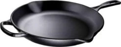 Le Creuset - Gietijzeren Ronde Skillet In Mat Zwart 23cm -Thuiskeuken 1200x472 1