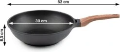 Rosmarino Black Line - Wokpan - Ø30cm - 100% PFAS & PFOA Vrij - Gegoten Aluminium - Non-stick Minerale Coating - Ergonomische Handgreep - Geschikt Voor Alle Warmtebronnen & Vaatwasser -Thuiskeuken 1200x525 2