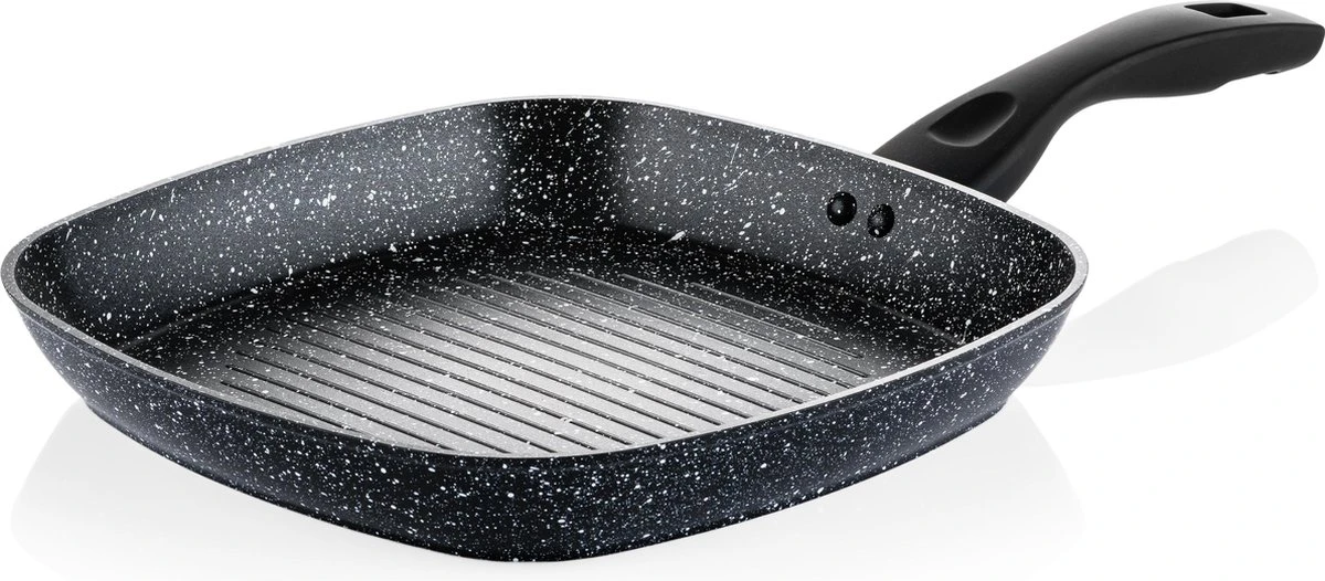 Westinghouse Grillpan - Ø 28 Cm - Zwart Marmer - Geschikt Voor Alle Warmtebronnen Inclusief Inductie - Steakpan Met Antiaanbaklaag- Aluminium 3 Westinghouse Grillpan - Ø 28 Cm - Zwart Marmer - Geschikt Voor Alle Warmtebronnen Inclusief Inductie - Steakpan Met Antiaanbaklaag- Aluminium