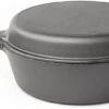 Nuovva 2-in-1 Gietijzeren Steelpan En Braadpan Of Grillplaat Met Dubbel Functie Koekenpan Deksel - 3 Liter - 26cm -Thuiskeuken 1200x527 2