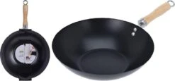 Excellent Houseware Wok Ø30cm Non Stick Zwart Houten Handvat 30 Cm - Pan - Koken - Eten - Keuken -Thuiskeuken 1200x560 3