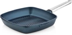 Westinghouse Performance Series - Grillpan Inductie 28cm - Luxe Grillpan - Blauw - Steakpan - Geschikt Voor Alle Warmtebronnen Inclusief Inductie En Ovenbestendig