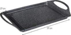 Merkloos Eazy Living Grillplaat Inductie Anthony 27 Cm X 37 Cm -Thuiskeuken 1200x593