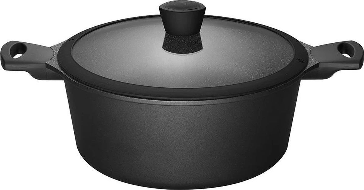 Sola Braadpan Fair Cooking - Ø 28 Cm - Zwart/wit - Aluminium - Antiaanbaklaag 3 Sola Braadpan Fair Cooking - Ø 28 Cm - Zwart/wit - Aluminium - Antiaanbaklaag