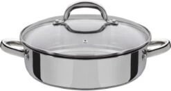 Michelino Ilias Hapjespan 28cm - RVS Pan - Geschikt Voor Alle Warmtebronnen - Zilver -Thuiskeuken 1200x643 4
