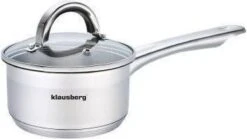 Klausberg 7131 - Steelpan Met Deksel - Sauspan - 12 Cm - 0.5 Liter