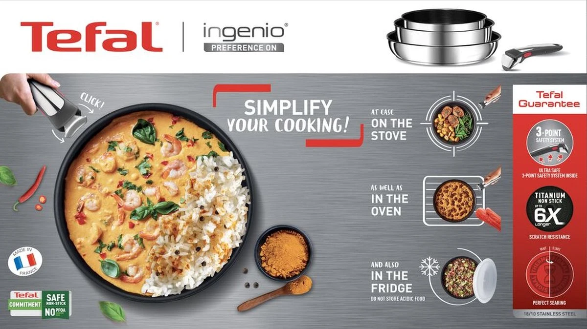 Tefal Ingenio Preference - Pannenset - 15-delig 5 Tefal Ingenio Preference - Pannenset - 15-delig - Afbeelding 3
