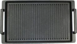 Eurolux Grillplaat Met Grepen - 41 X 24 X 2.5 Cm - Zwart - Aluminium - Geschikt Voor Alle Warmtebronnen -Thuiskeuken 1200x689 5