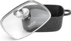 Edënbërg Stonetec Line - 8-delige Luxe Pannenset Van Gesmeed Aluminium - Zwart -Thuiskeuken 1200x694