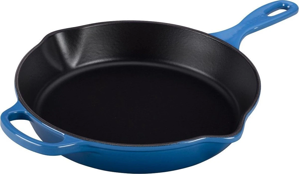 Le Creuset Ronde Hoge Skillet 26cm Marseilleblauw 3 Le Creuset Ronde Hoge Skillet 26cm Marseilleblauw