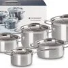 Le Creuset RVS Kookpan 18cm / 20cm / 24cm + Lage Kookpan 20cm + Steelpan 16cm -Thuiskeuken 1200x707 6
