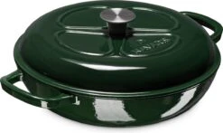 Navaris Gietijzeren Stoofpan Met Deksel- 3,5 Liter Gietijzeren Ovenschaal Van Email - Geschikt Voor Alle Warmtebronnen - Groen -Thuiskeuken 1200x716 3