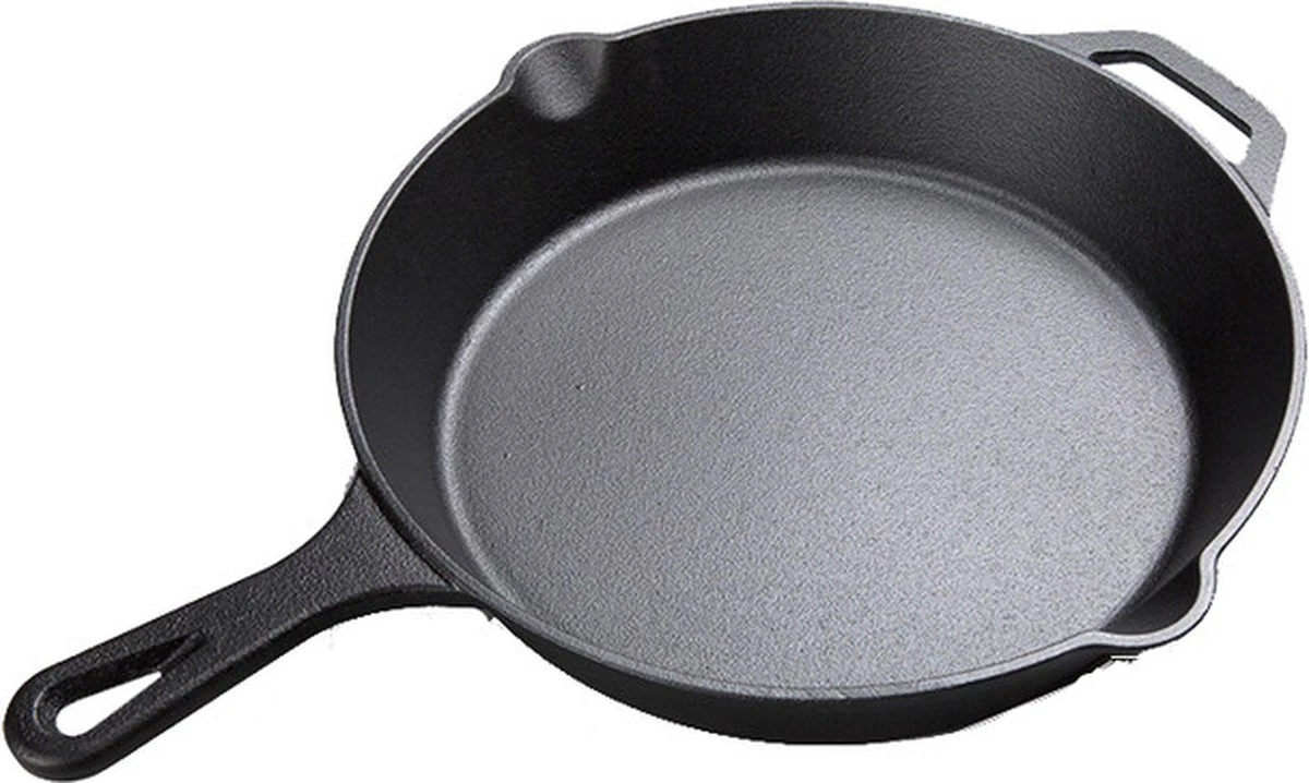 Koock Amsterdam® Skillet - Gietijzer - 25cm - Koekenpan - Geschikt Voor Alle Warmtebronnen 3 Koock Amsterdam® Skillet - Gietijzer - 25cm - Koekenpan - Geschikt Voor Alle Warmtebronnen