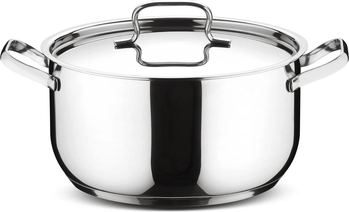 Lagostina Sfisiosa Acciaio SFIZIOSA ACCIAIO 10-delig (hoge Kookpan 22 Cm + Kookpan 18/22 Cm + Hapjespan 24 Cm + Steelpan 14 Cm + Melkpot 12 Cm + Deksels 14/18/22/24 Cm) 5 Lagostina Sfisiosa Acciaio SFIZIOSA ACCIAIO 10-delig (hoge Kookpan 22 Cm + Kookpan 18/22 Cm + Hapjespan 24 Cm + Steelpan 14 Cm + Melkpot 12 Cm + Deksels 14/18/22/24 Cm) - Afbeelding 3