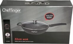 Cheffinger Wokpan Met Deksel - 32cm - Zwart - Pan - Keukenaccessoires -Thuiskeuken 1200x730 6