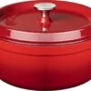 Sola Braadpan Gietijzer - Ø 28 Cm - Oranje/Rood - Gietijzer - Extra Zware Bodem -Thuiskeuken 1200x735 2