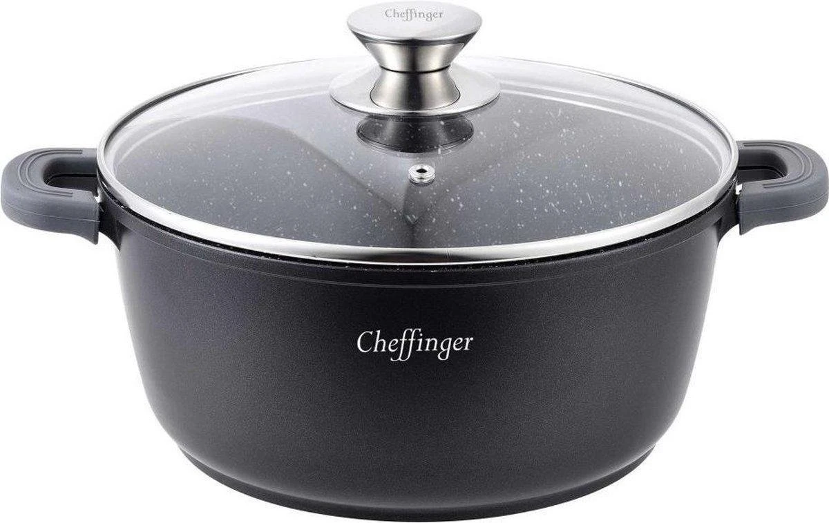 Cheffinger Cooking | Braadpan Met Deksel | 28cm | Alle Warmtebronnen |DC28 6 Cheffinger Cooking | Braadpan Met Deksel | 28cm | Alle Warmtebronnen |DC28 - Afbeelding 4
