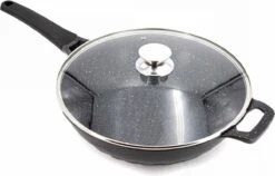 Cheffinger Wokpan Met Deksel - 32cm - Zwart - Pan - Keukenaccessoires -Thuiskeuken 1200x767 3