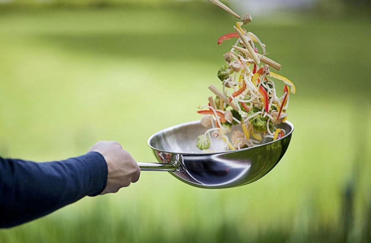 Demeyere Senses 5 RVS Wokpan - Inductie - 30 Cm – PTFE En PFAS Vrij 6 Demeyere Senses 5 RVS Wokpan - Inductie - 30 Cm – PTFE En PFAS Vrij - Afbeelding 4