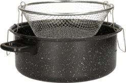 Benson Frituurpan Met Korf - Ø 26 Cm - Carbonstaal Met Marmer Coating -Thuiskeuken 1200x792 3