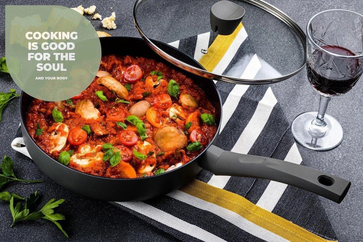 ISENVI Avon Keramische Hapjespan 30 CM - Ergo Greep 6 ISENVI Avon Keramische Hapjespan 30 CM - Ergo Greep - Afbeelding 4