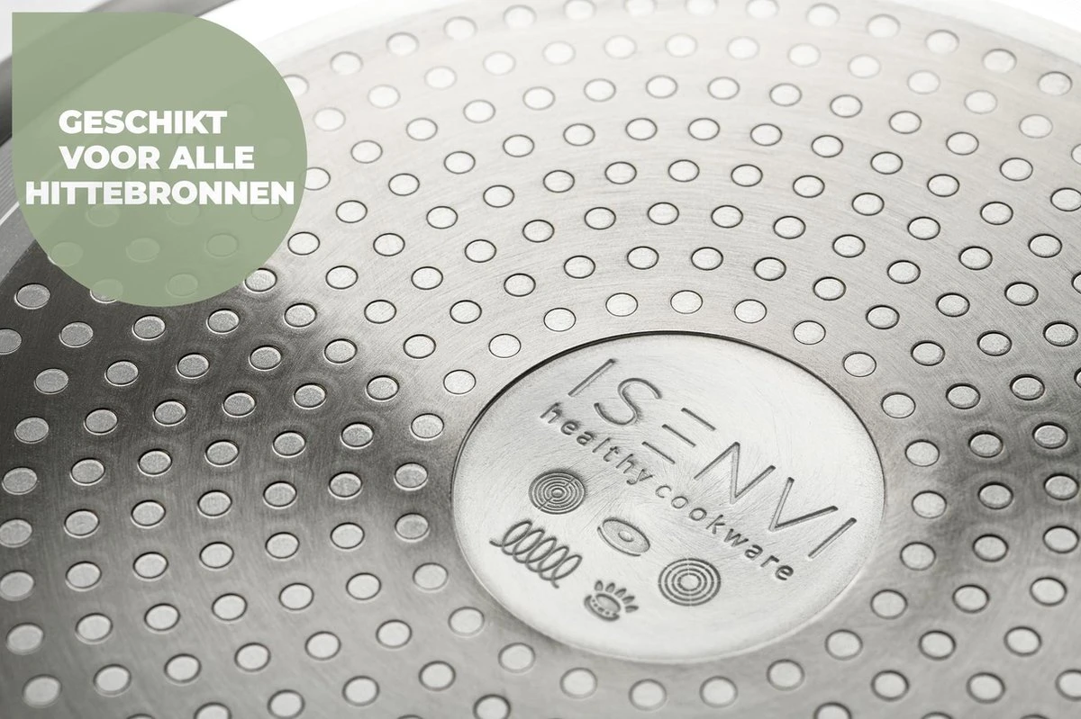 ISENVI Avon Keramische Kookpan 20 CM - Ergo Greep 7 ISENVI Avon Keramische Kookpan 20 CM - Ergo Greep - Afbeelding 5