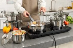 Swiss Pro + Pannenset - 12 Delig - RVS - Roestvrijstalen Kookgerei 18/10 10 Swiss Pro + Pannenset - 12 Delig - RVS - Roestvrijstalen Kookgerei 18/10 -Thuiskeuken 1200x799 2