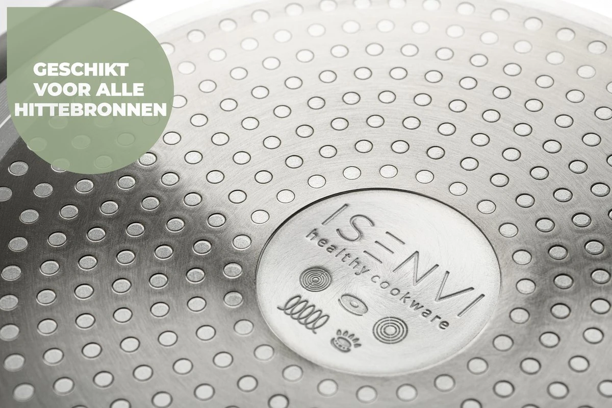 ISENVI Murray Keramische Koekenpan 20 CM - RVS Greep 6 ISENVI Murray Keramische Koekenpan 20 CM - RVS Greep - Afbeelding 4