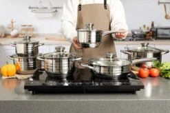 Swiss Pro + Pannenset - 12 Delig - RVS - Roestvrijstalen Kookgerei 18/10 12 Swiss Pro + Pannenset - 12 Delig - RVS - Roestvrijstalen Kookgerei 18/10 -Thuiskeuken 1200x799 4