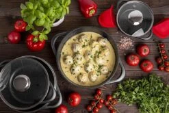 Smile - 8 Delige Pannenset - Antiaanbaklaag - Vaatwasser Bestendig - Geschikt Voor Iedere Kookplaat - MGK-18 - Zwart -Thuiskeuken 1200x800 177