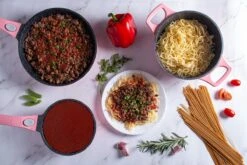 Royalty Line Inductie Pannenset - Luxe 14-delige Pannenset Marmeren Coating - Pannen Met Afneembare Handvaten - Oven-Ready - PFAS-Vrij - Voor Alle Warmtebronnen - Afneembare Koudgrepen - Antiaanbaklaag - Koekenpan Met Glazen Deksels - Roze -Thuiskeuken 1200x800 211