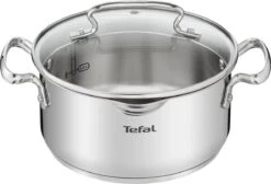 Tefal Duetto+ Pannenset -10 Delig- 5 Pannen - Kookpannenset - Zilver - Afdruipdeksels 19 Tefal Duetto+ Pannenset -10 Delig- 5 Pannen - Kookpannenset - Zilver - Afdruipdeksels -Thuiskeuken 1200x816