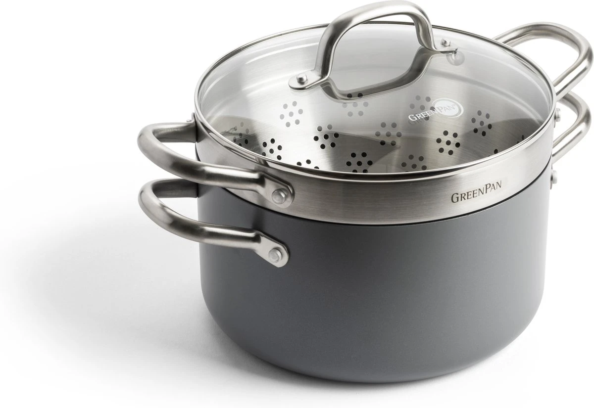 GreenPan Mayflower Pro Pannenset - 10-delig - Grijs - Inductie - PFAS-vrij 7 GreenPan Mayflower Pro Pannenset - 10-delig - Grijs - Inductie - PFAS-vrij - Afbeelding 5